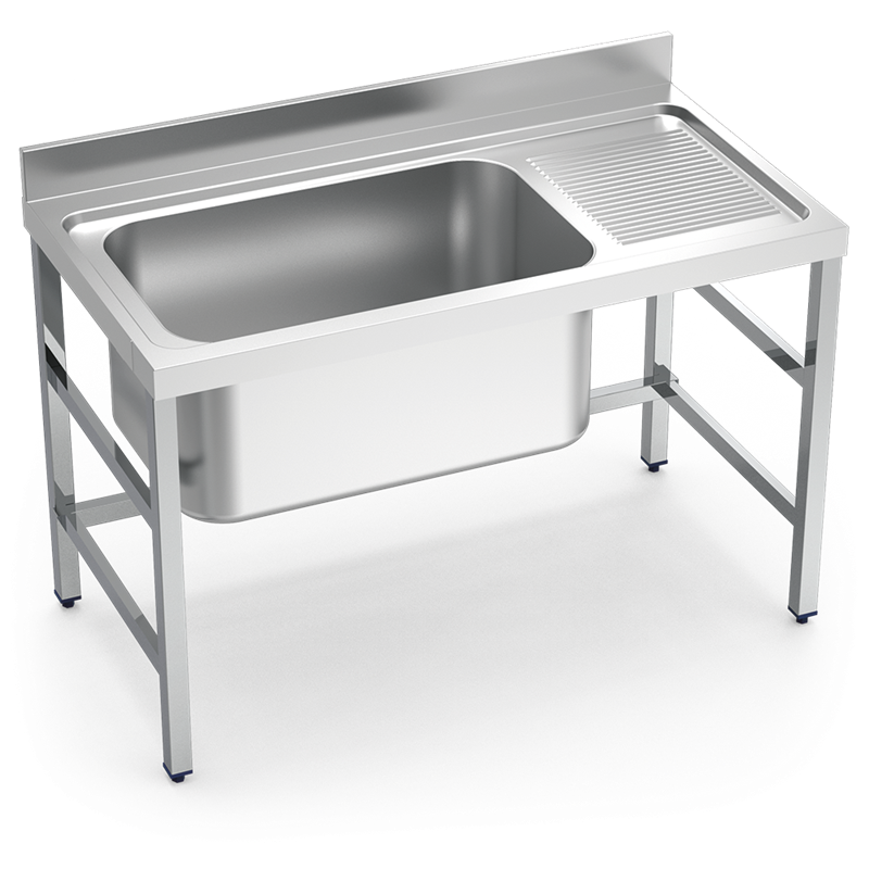 Fregadero gran capacidad 1C,ED 1600x700x850 mm.