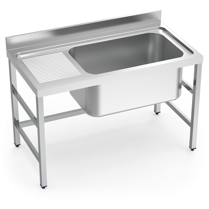 Fregadero gran capacidad 1C,EI 1600x700x850 mm.