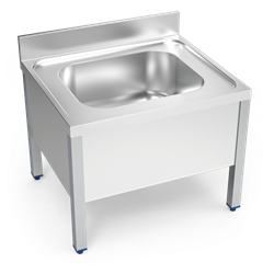 Fregadero vertedero 1C 700x600x550 mm.