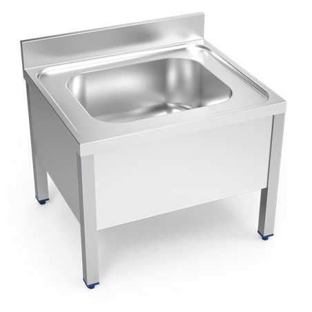 Fregadero vertedero 1C 700x600x550 mm.