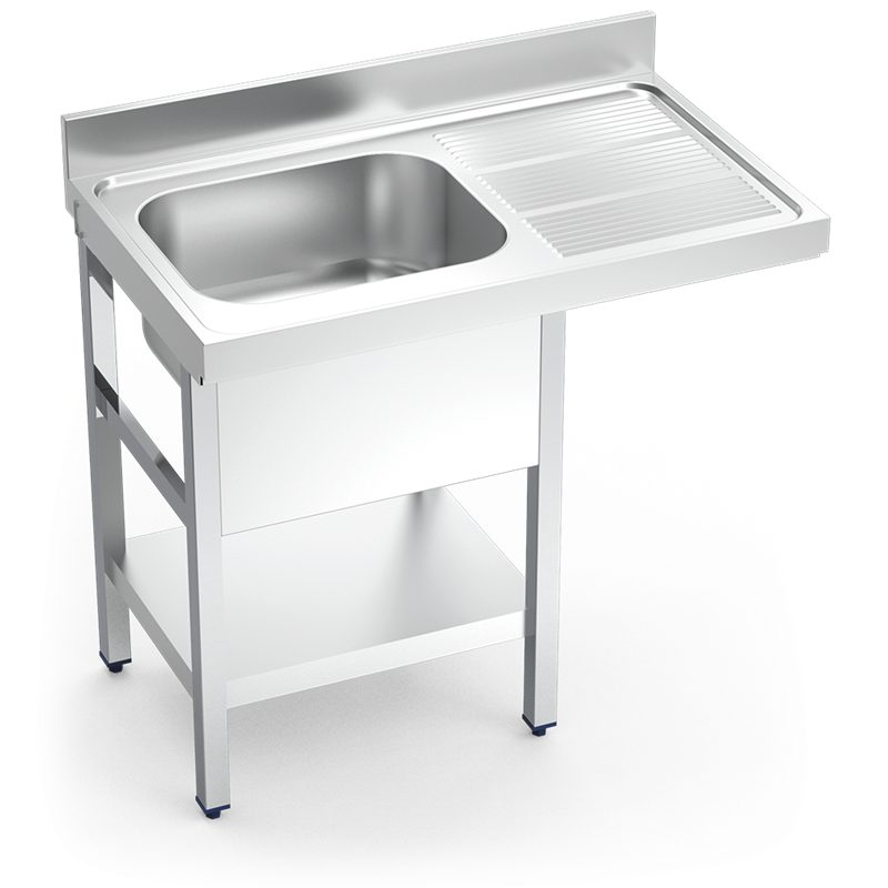 Fregadero para lavavajillas 1C,ED 1200x600x890 mm.