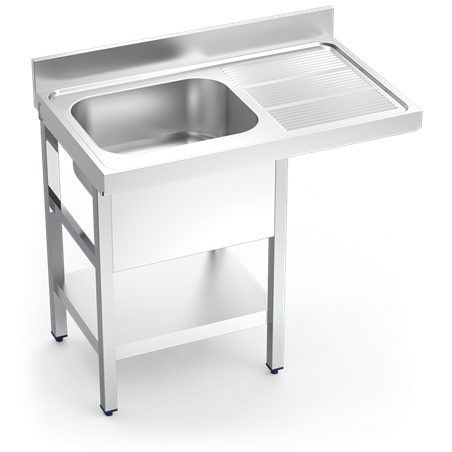 Fregadero para lavavajillas 1C,ED 1200x600x890 mm.