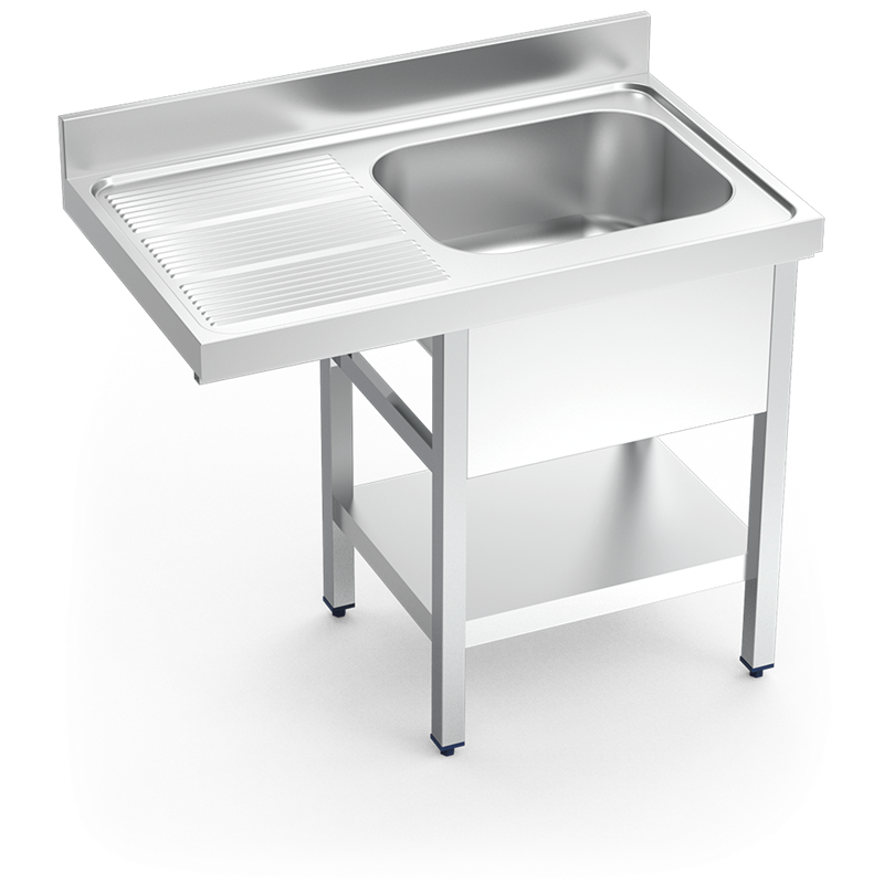 Fregadero para lavavajillas 1C,EI 1200x600x890 mm.