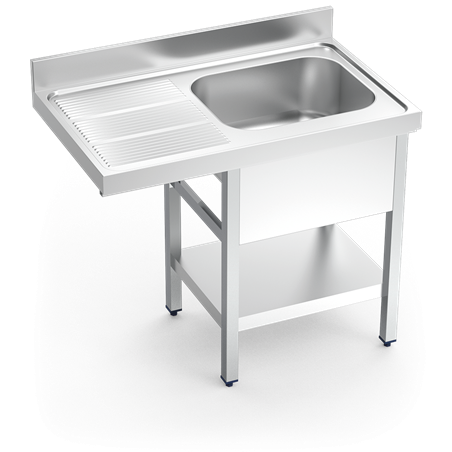 Fregadero para lavavajillas 1C,EI 1200x600x890 mm.