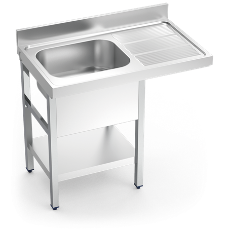 Fregadero para lavavajillas 1C,ED 1200x700x890 mm.