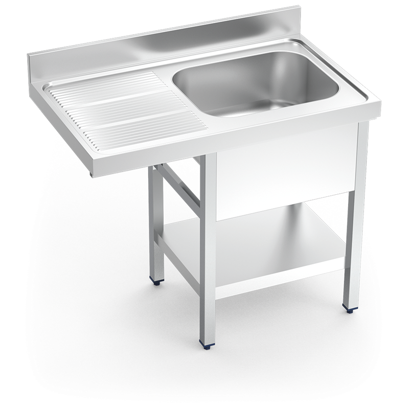 Fregadero para lavavajillas 1C,EI 1200x700x890 mm.