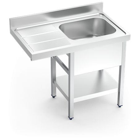 Fregadero para lavavajillas 1C,EI 1200x700x890 mm.