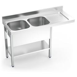 Fregadero para lavavajillas 2C,ED 1600x700x890 mm.