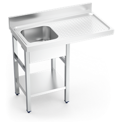 Fregadero para lavavasos 1C,ED 1000x550x850 mm.