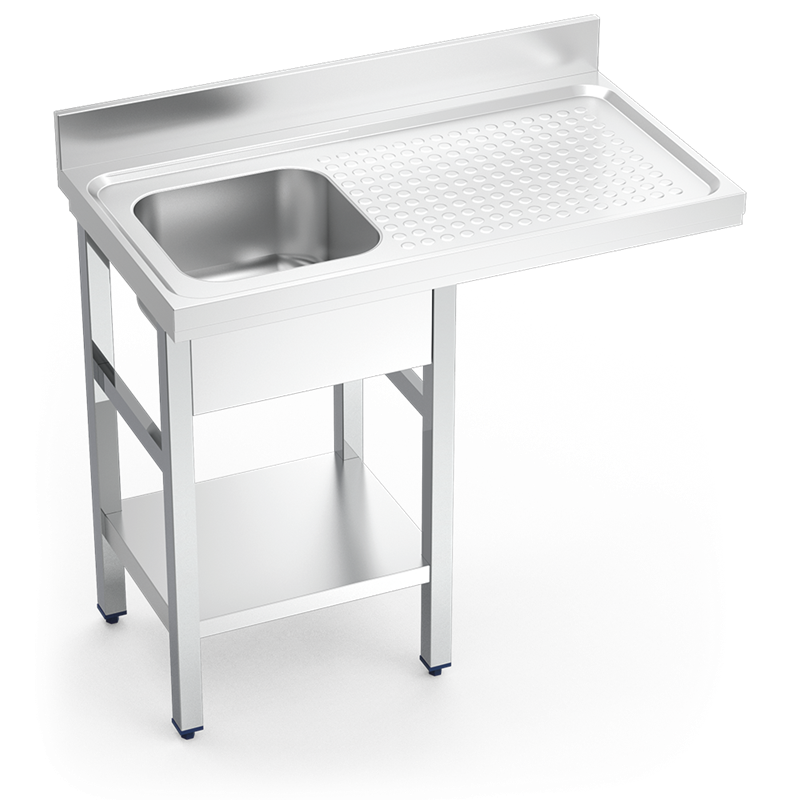 Fregadero para lavavasos 1C,ED 1000x550x850 mm.