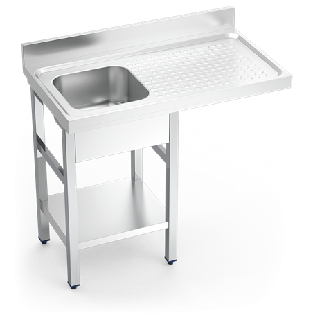 Fregadero para lavavasos 1C,ED 1000x550x850 mm.