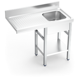 Fregadero para lavavasos 1C,EI 1000x550x850 mm.