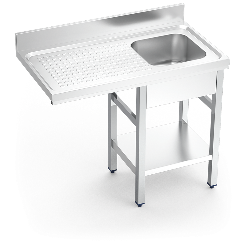 Fregadero para lavavasos 1C,EI 1000x550x850 mm.