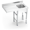 Fregadero para lavavasos 1C,EI 1000x550x850 mm.