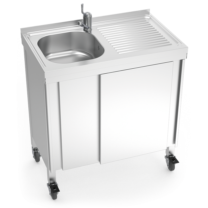 Fregadero portátil automático agua fría y caliente 800x500x865 mm
