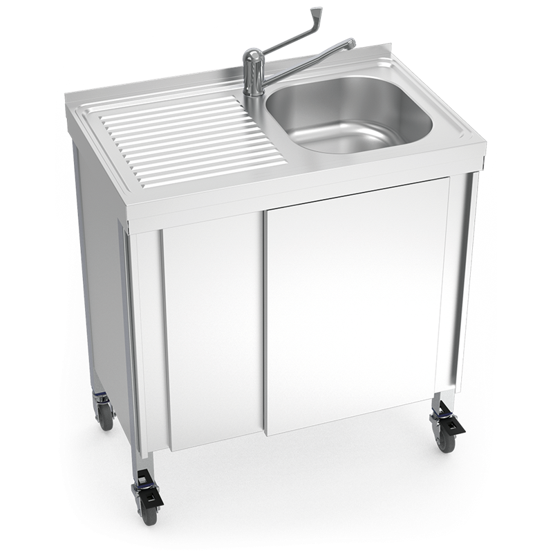 Fregadero portátil automático agua fría y caliente 800x500x865 mm