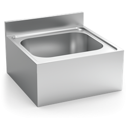 Fregadero colg.c/faldón 1C 600x600x355 mm.