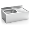 Fregadero colg.c/faldón 1C,ED 1300x600x300 mm.