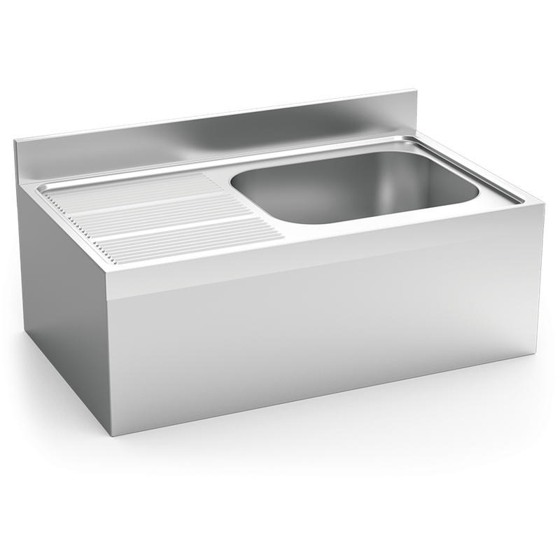 Fregadero colg.c/faldón 1C,EI 1400x600x320 mm.