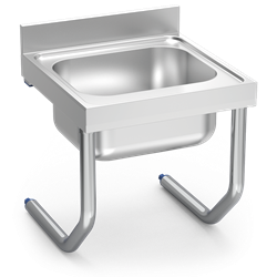 Fregadero colg.c/palomillas 1C 800x600x320 mm.