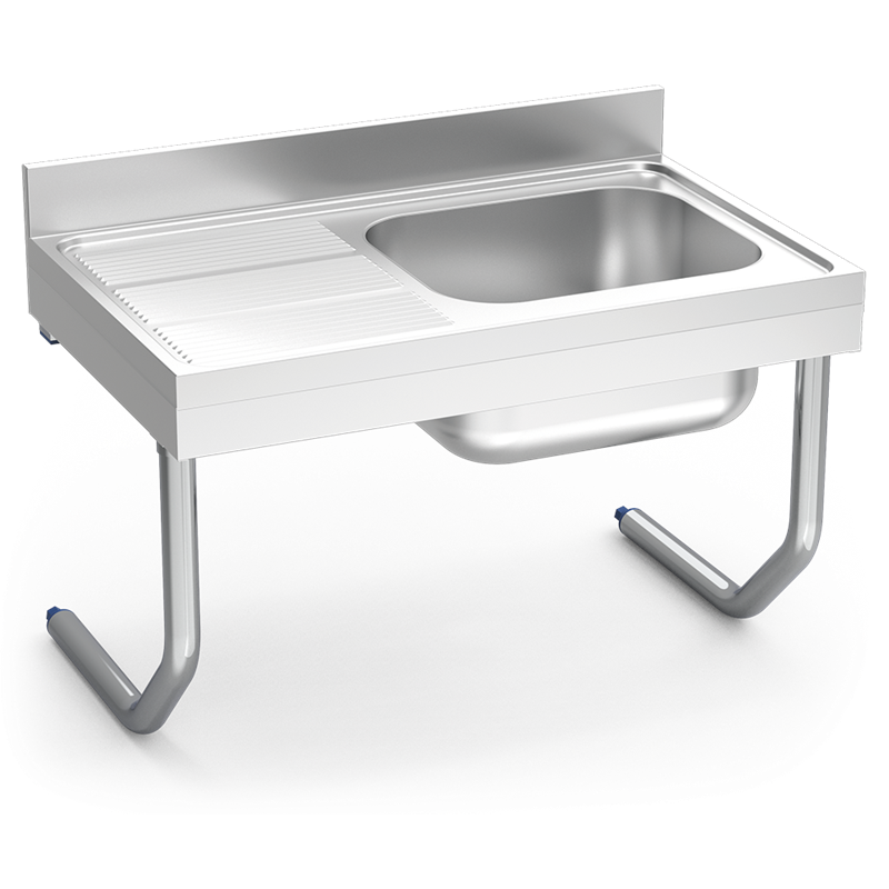 Fregadero colg.c/palomillas 1C,EI 1200x600x300 mm.