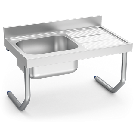 Fregadero colg.c/palomillas 1C,ED 1300x600x300 mm.