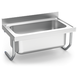 Fregadero colg.c/palomillas 1C 1000x600x340 mm.