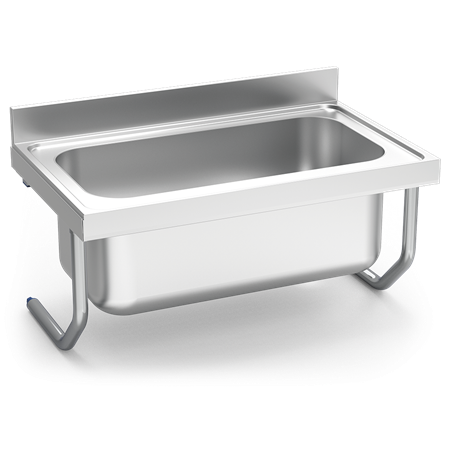 Fregadero colg.c/palomillas 1C 1000x600x340 mm.