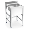 Fregadero con soporte 1C 700x600x850 mm.