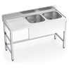Fregadero con soporte 2C,EI 1600x600x850 mm.