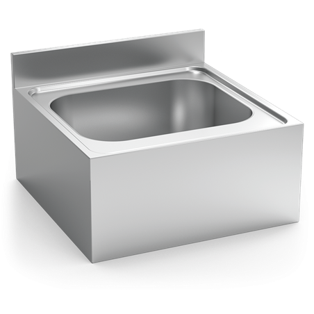 Fregadero colg.c/faldón 1C 800x700x300 mm.