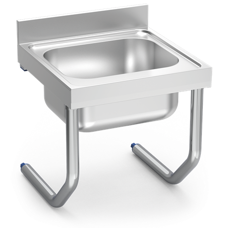 Fregadero colg.c/palomillas 1C 700x700x300 mm.