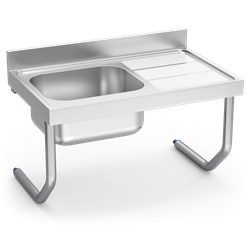 Fregadero colg.c/palomillas 1C,ED 1000x700x300 mm.