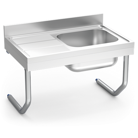 Fregadero colg.c/palomillas 1C,EI 1000x700x300 mm.