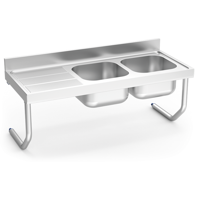 Fregadero colg.c/palomillas 2C,EI 2000x700x320 mm.