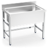 Fregadero con soporte 1C 1000x700x850 mm.