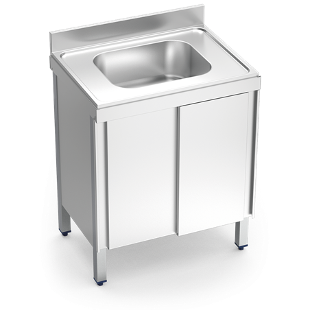 Fregadero c/ptas.correderas 1C 800x700x850 mm.