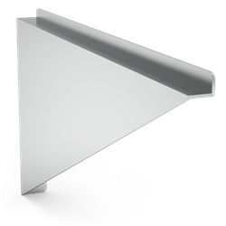 Cartela recta de 465x200 mm. Mano derecha.