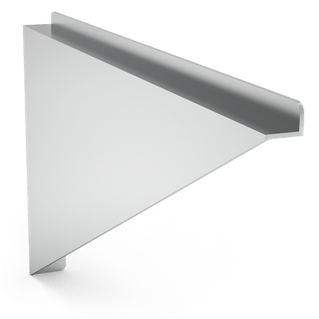 Cartela recta de 465x200 mm. Mano derecha.