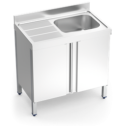 Fregadero c/ptas.abatibles 1C,EI 1200x700x850 mm.