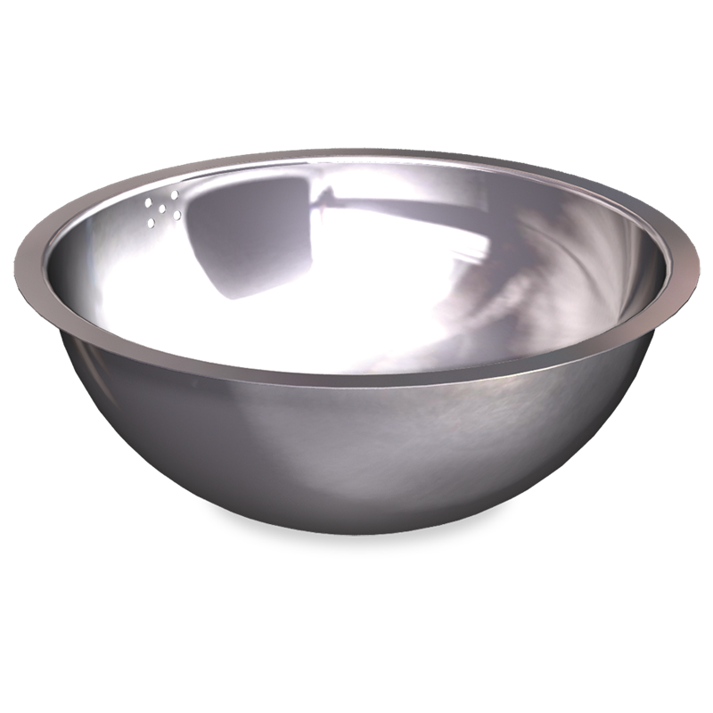 Fregadero soldado a mesa de ø260x130 mm.