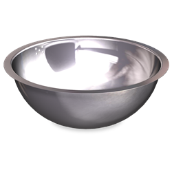 Fregadero soldado a mesa de ø390x170 mm.