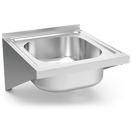 Fregadero colg. c/cartelas 1C 450x500x205 mm.