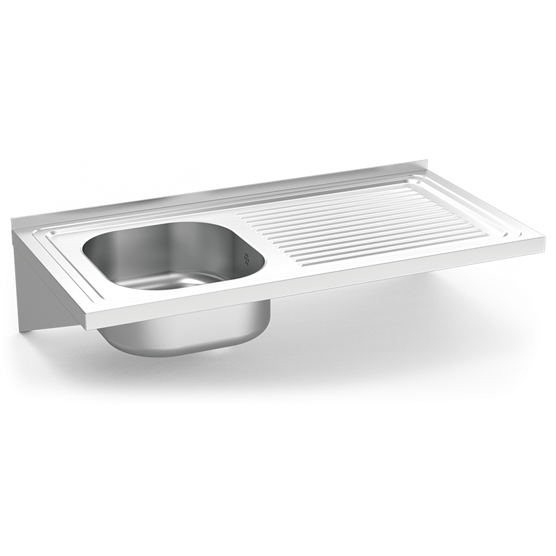 Fregadero colg. c/cartelas 1C,ED 800x500x205 mm.