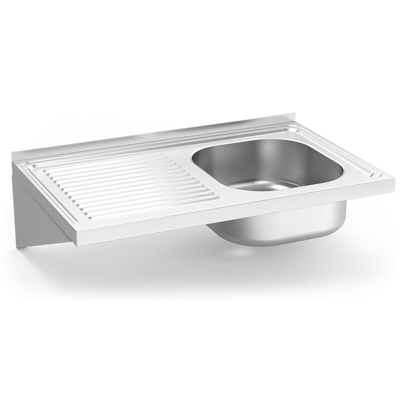 Fregadero colg. c/cartelas 1C,EI 1000x500x205 mm.