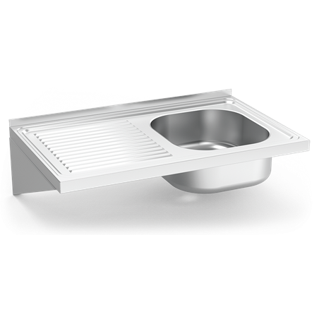 Fregadero colg. c/cartelas 1C,EI 1000x500x205 mm.