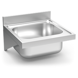 Fregadero colgante con cartelas 1C 700x600x325 mm.