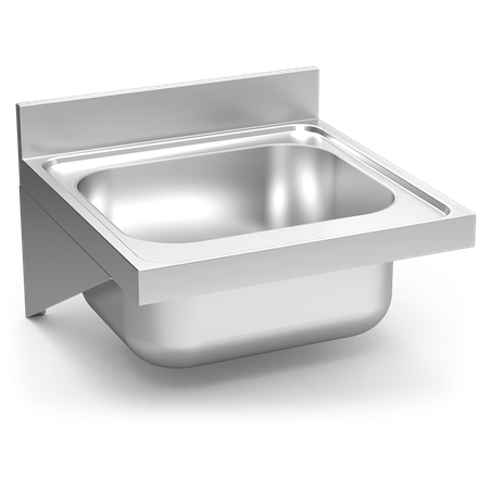 Fregadero colg. c/cartelas 1C 800x600x345 mm.