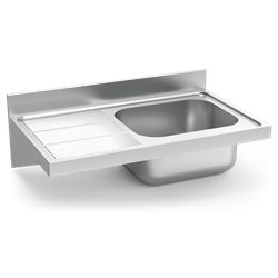 Fregadero colg. c/cartelas 1C,EI 1400x600x345 mm.