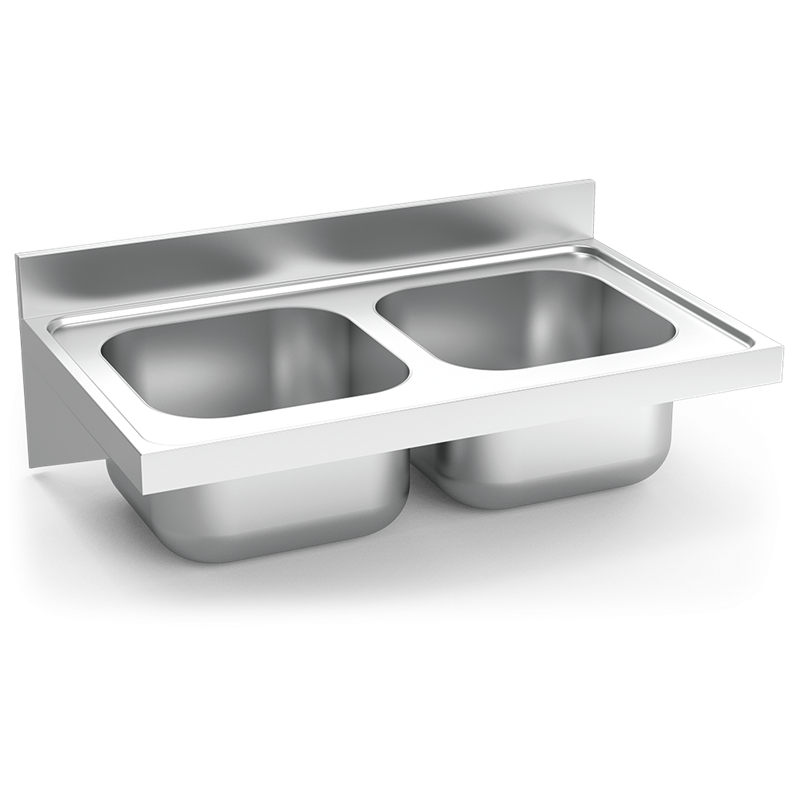 Fregadero colg. c/cartelas 2C 1000x600x275 mm.